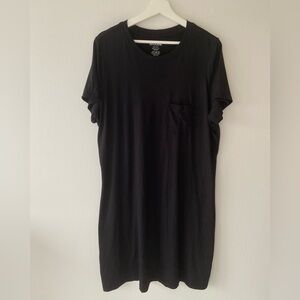 Wool& T-Shirt Pocket Dress Black XXL